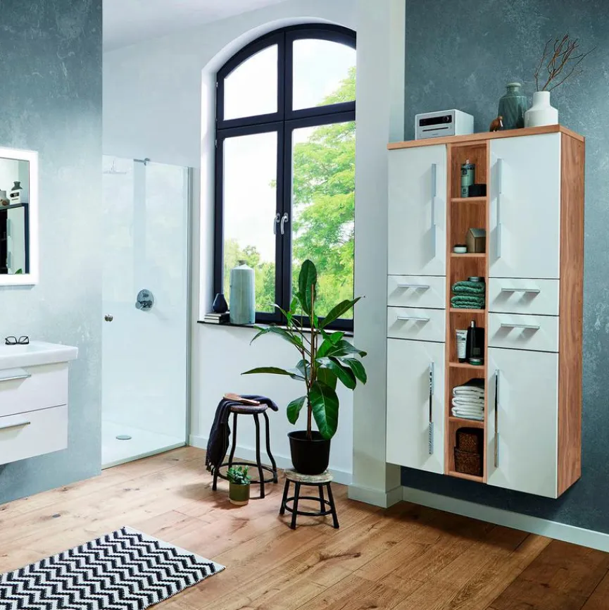 New Puris Hochschrank Kera Plan Weiß