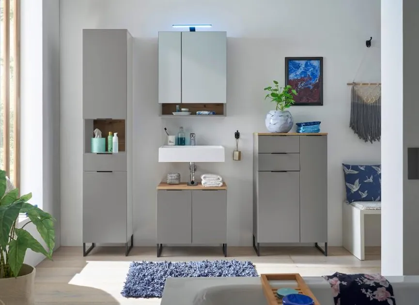 Discount Hochschrank Denver Grau