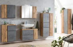 New Held-Möbel Hochschrank Monza Eiche / Beton