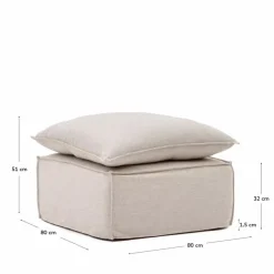 Online Kave Home Hocker Anarela Beige