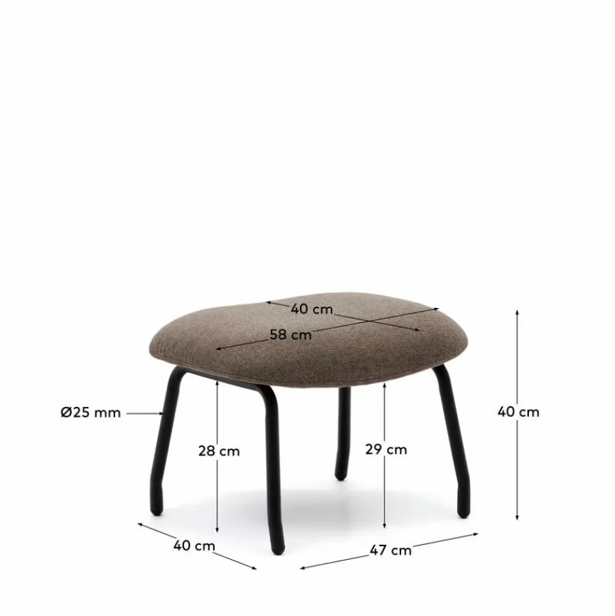 Hot Kave Home Hocker Belina Hellbraun