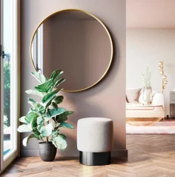 Clearance KARE DESIGN Hocker Cherry 86857 Creme