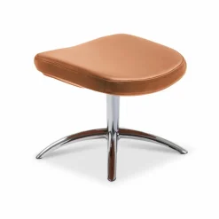 Best Conform Hocker Joy verchromt Cognac