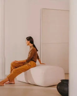 Sale Kave Home Hocker Martina Ecru