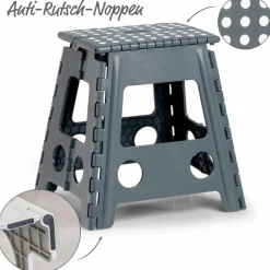 Online Klapphocker Höhe 39 cm Grau