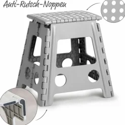 Clearance Klapphocker Höhe 39 cm Grau