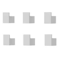 Clearance Metallbude Kleiderhaken 6er-Set Palo Weiß