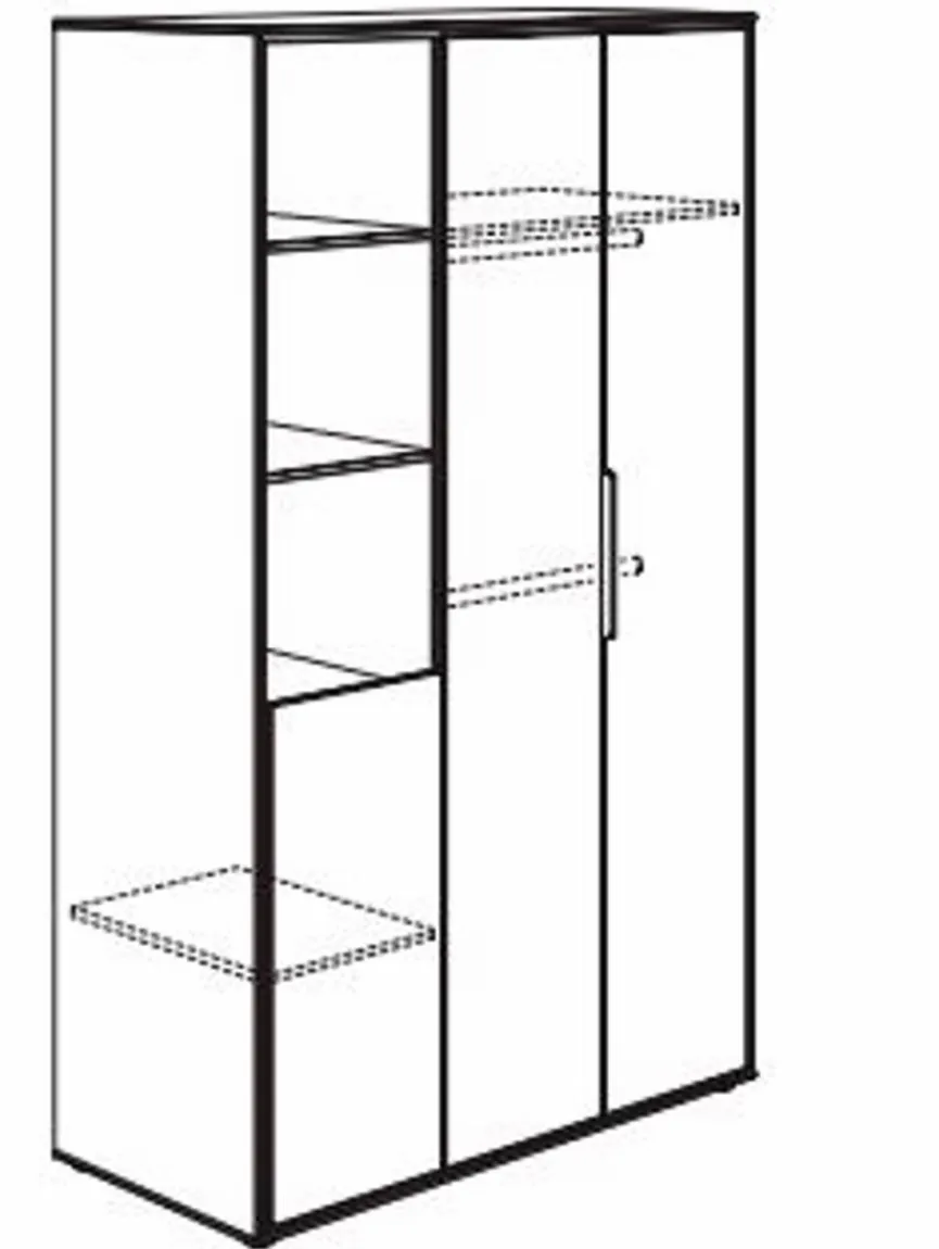 Kinder Paidi Kleiderschrank Lieven 126 x 204 cm