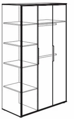 Kinder Paidi Kleiderschrank Lieven 126 x 204 cm