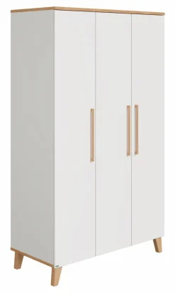 Clearance Paidi Kleiderschrank Oscar 124 x 206 cm Weiß