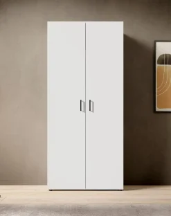 Online Pol Power Kleiderschrank Barwite 80 x 190 cm Weiß