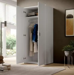 Online Pol Power Kleiderschrank Barwite 80 x 190 cm Weiß