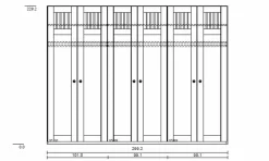 New C.DISSELKAMP Kleiderschrank Castellino 300 x 230 cm Weiß