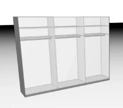 Hot C.DISSELKAMP Kleiderschrank Charleston 300 x 230 cm Grau