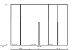 Rudolf Kleiderschrank Cozy 302 x 220 cm