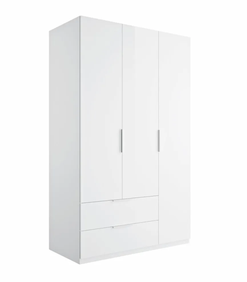 Outlet Composad Kleiderschrank Espresso 122 x 200 cm Weiß