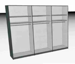 Outlet JOOP! Kleiderschrank Glass 298 x 240 cm Vulkan