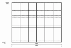 Outlet JOOP! Kleiderschrank Glass 298 x 240 cm Vulkan