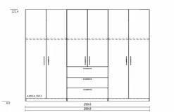 set one by Musterring Kleiderschrank Henderson 301 x 223 cm