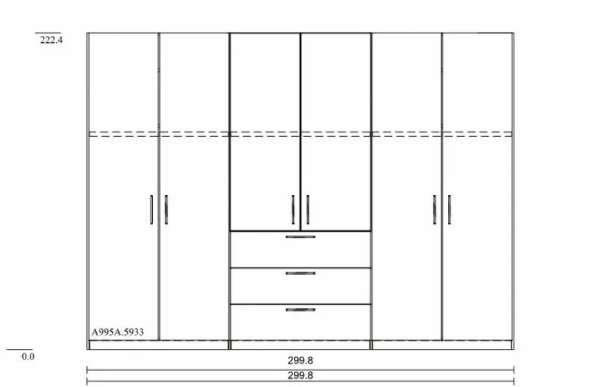 set one by Musterring Kleiderschrank Henderson 301 x 223 cm