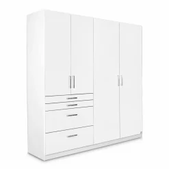 New rauch BLUE Kleiderschrank Homburg 181 x 197 cm Weiß / Hochglanz