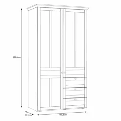 FORTE Kleiderschrank Iloppa SZ 105 x 193 cm