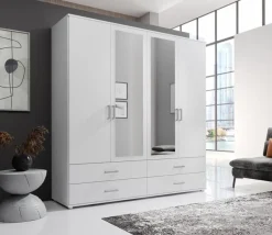 Outlet Pol Power Kleiderschrank Ivar 180 x 190 cm Weiß