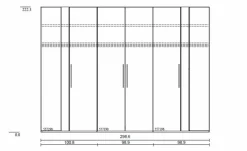 Hot Musterring Kleiderschrank Joline 299 x 222 cm Weiß