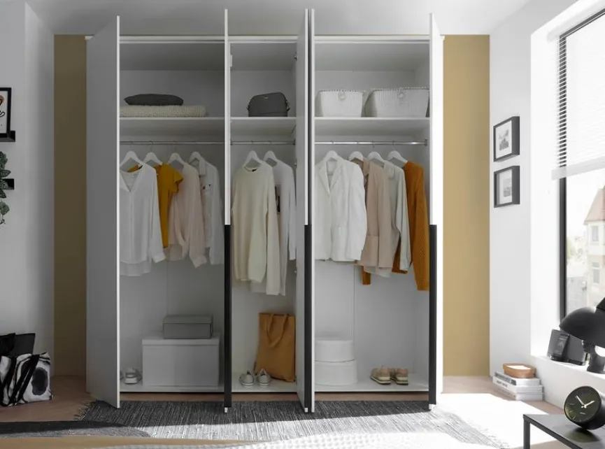 New Pol Power Kleiderschrank Kevo 225 x 225 cm Weiß