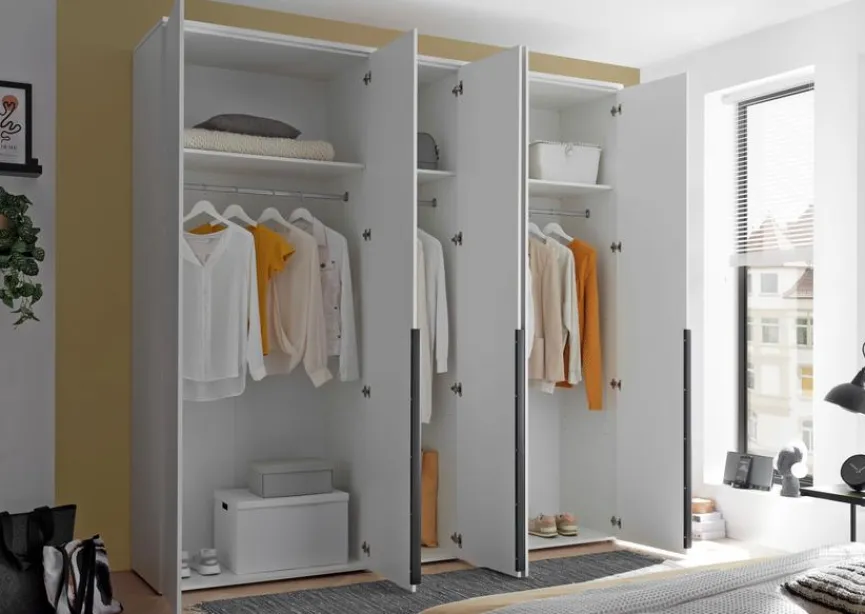 New Pol Power Kleiderschrank Kevo 225 x 225 cm Weiß