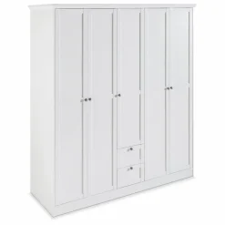 Discount Kleiderschrank Landwood 190 x 200 cm Weiß