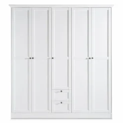 Discount Kleiderschrank Landwood 190 x 200 cm Weiß