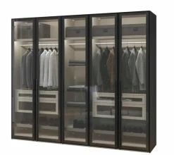 Hot Jutzler Kleiderschrank Liventio 250 x 236 cm Schwarz