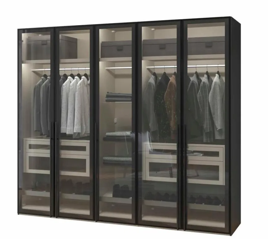 Hot Jutzler Kleiderschrank Liventio 250 x 236 cm Schwarz