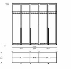 Hot Jutzler Kleiderschrank Liventio 250 x 236 cm Schwarz