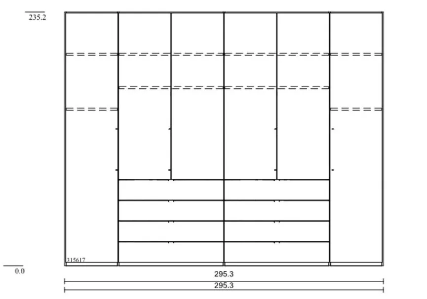 Wiemann Kleiderschrank Loft 300 x 236 cm