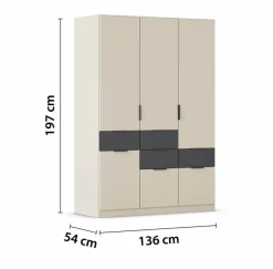 rauch BLUE Kleiderschrank Mats 136 x 197 cm