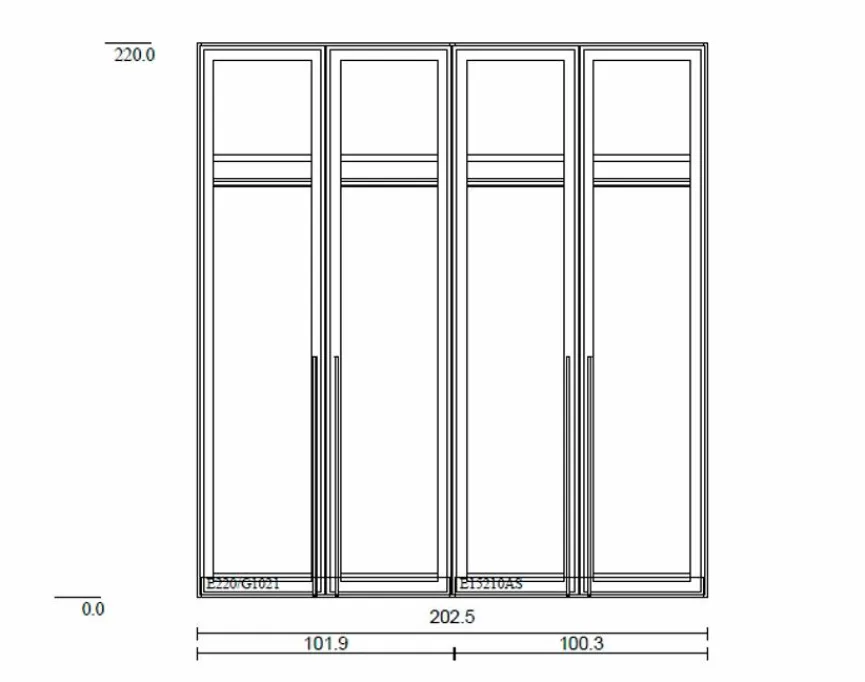 Sale MAISON Kleiderschrank Miami 203 x 220 cm Schwarz