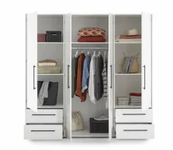 FORTE Kleiderschrank Mokkaris 206 x 200 cm