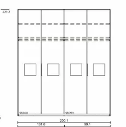 SCHÖNER WOHNEN-Kollektion Kleiderschrank Multiline 200 x 231 cm