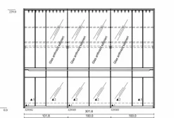New DECKER Kleiderschrank Onema 302 x 229 cm Anthrazit