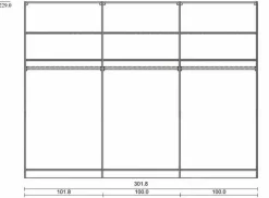 Best DECKER Kleiderschrank Ranura 302 x 229 cm Asteiche
