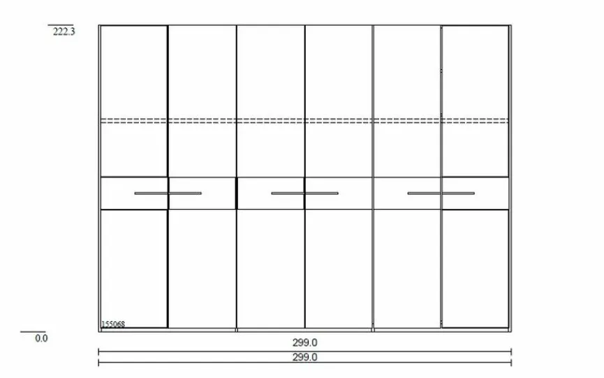 Thielemeyer Kleiderschrank Steel 299 x 222 cm
