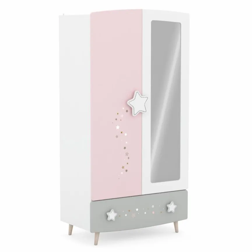 New demeyere Kleiderschrank Stella 95 x 187 cm Rosa