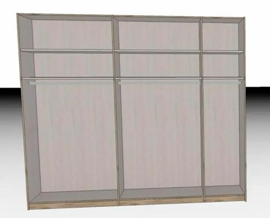 Online Wiemann Kleiderschrank Treviso 250 x 217 cm Grau