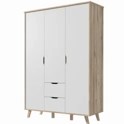Sale FORTE Kleiderschrank Vankka 139 x 202 cm Plankeneiche