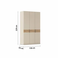 Outlet rauch ORANGE Kleiderschrank Versity 136 x 229 cm Champagner
