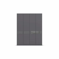 Hot rauch ORANGE Kleiderschrank Versity 181 x 229 cm Grau-Metallic