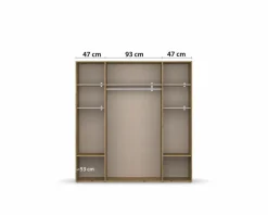 Best rauch BLUE Kleiderschrank Voyager 187 x 194 cm Alpinweiß / Eiche Artisan