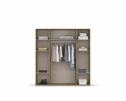 Hot rauch BLUE Kleiderschrank Voyager 187 x 194 cm Alpinweiß / Eiche Artisan